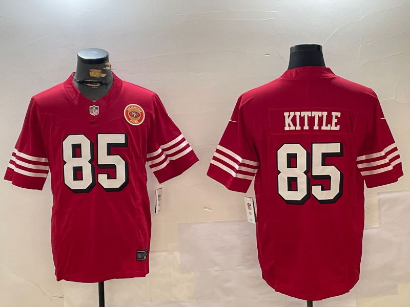 Men San Francisco 49ers #85 Kittle Red three generations 2024 Nike Limited NFL Jersey style 5->->